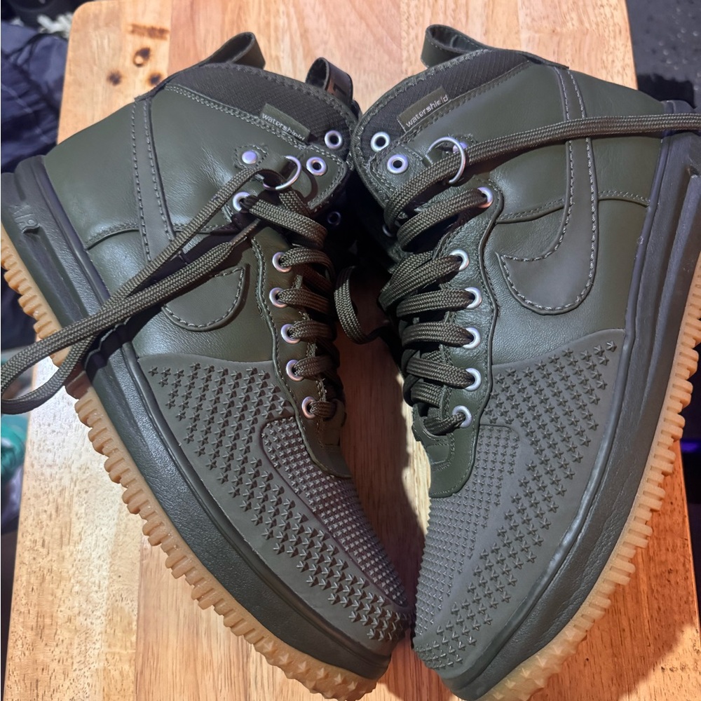 Nike Olive Green Lunar Fprce Duckboot - Picture 4 of 8